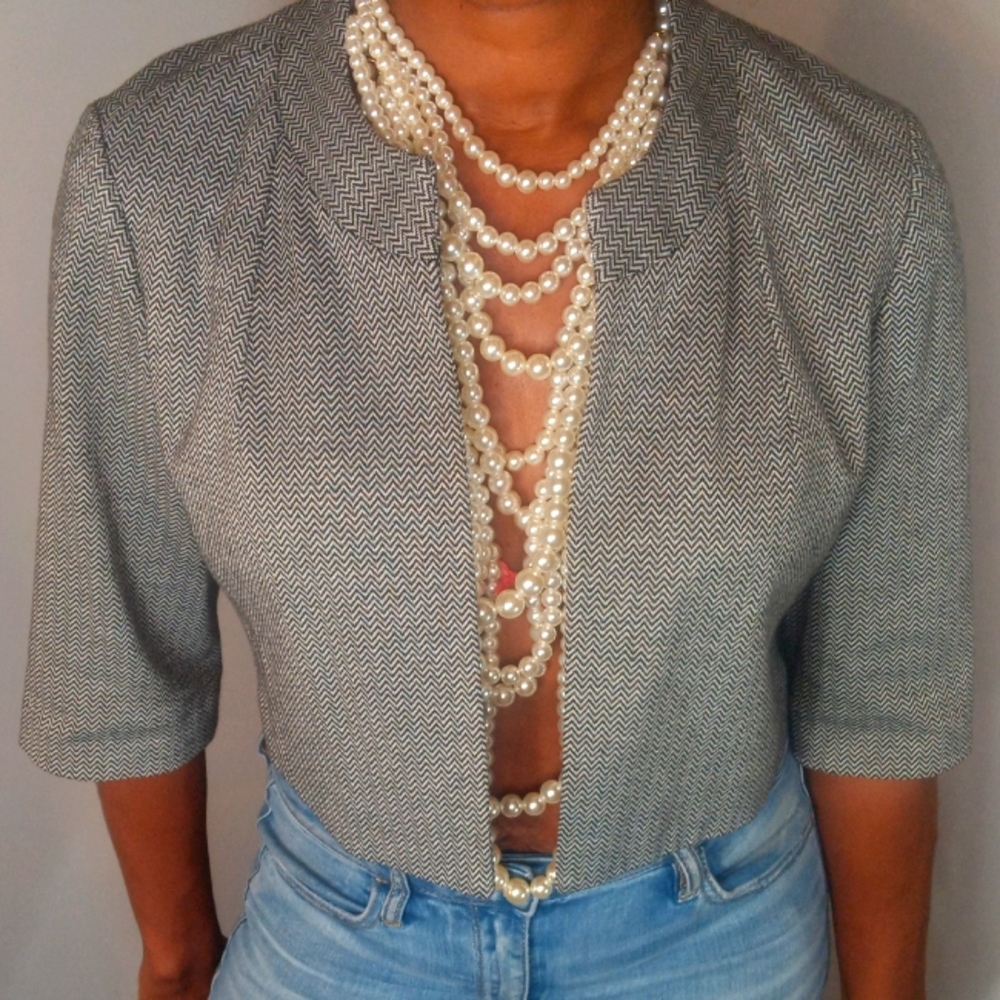 Playing with Calvin! Waist cut Calvin Klein Jacket.